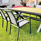 Poltroncina da Esterno Impilabile in Alluminio e Textilene - Mira Viadurini