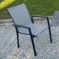 Poltroncina da Esterno Impilabile in Alluminio e Textilene - Mira