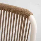 Poltroncina da Esterno Realizzata in Alluminio Beige e Corda Terra - Luxe Viadurini