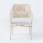 Poltroncina da Giardino in Alluminio e Intreccio in Corda - Asteria Viadurini