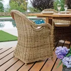 Poltroncina da Giardino Realizzata in Legno e Fibra in Grey Kubu - Lido Viadurini