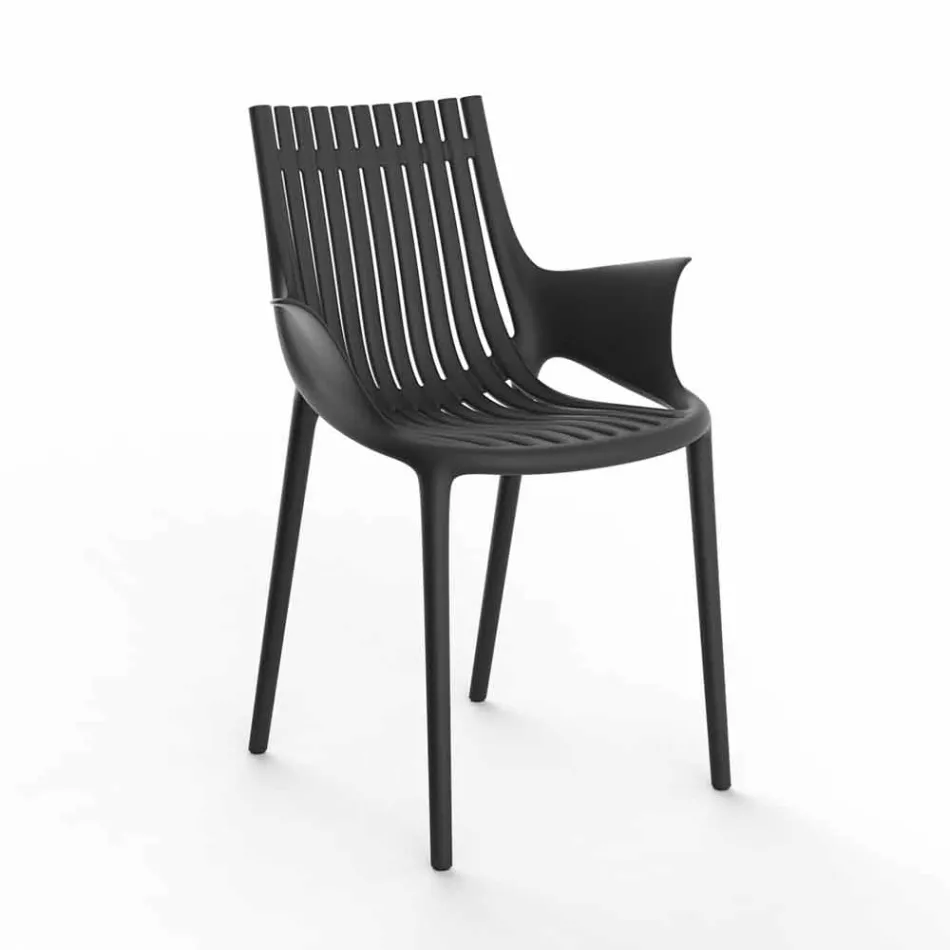 Poltroncina da Pranzo per Esterno Plastica Impilabile 4 Pezzi - Ibiza by Vondom Viadurini