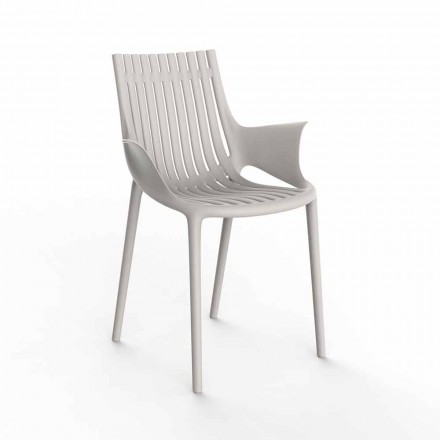Poltroncina da Pranzo per Esterno Plastica Impilabile 4 Pezzi - Ibiza by Vondom Viadurini