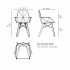 Poltroncina da Soggiorno di Design in Polipropilene e Legno - Faz Wood by Vondom Viadurini