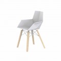 Poltroncina da Soggiorno di Design in Polipropilene e Legno - Faz Wood by Vondom