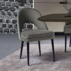 Poltroncina da Soggiorno in Diversi Tessuti con scocca in Legno - Edgar Viadurini