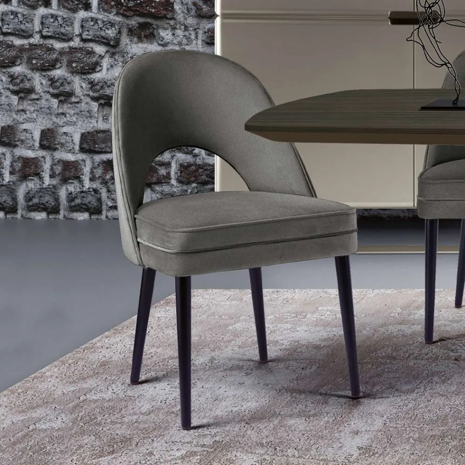 Poltroncina da Soggiorno in Diversi Tessuti con scocca in Legno - Edgar Viadurini