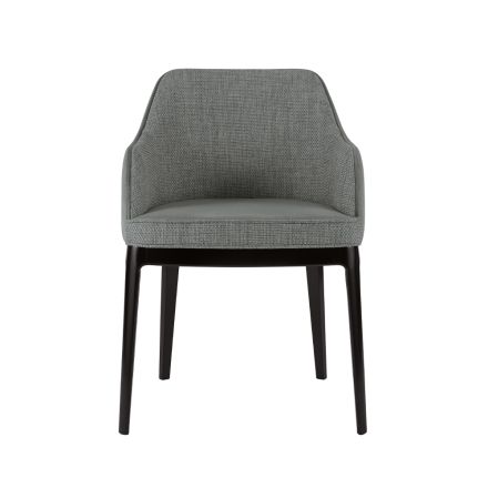 Poltroncina da Soggiorno in Diversi Tessuti e Legno Massello Made in Italy - Evy Viadurini