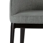 Poltroncina da Soggiorno in Diversi Tessuti e Legno Massello Made in Italy - Evy Viadurini