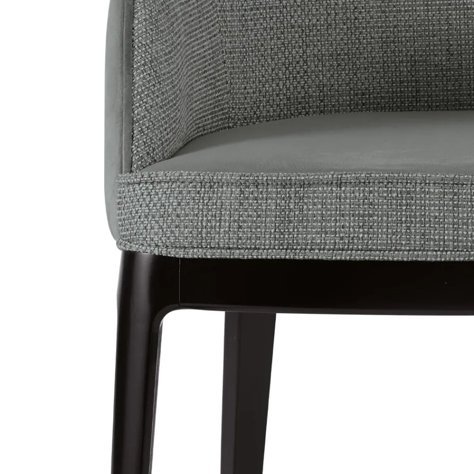 Poltroncina da Soggiorno in Diversi Tessuti e Legno Massello Made in Italy - Evy Viadurini
