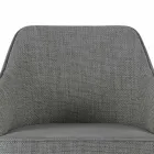 Poltroncina da Soggiorno in Diversi Tessuti e Legno Massello Made in Italy - Evy Viadurini