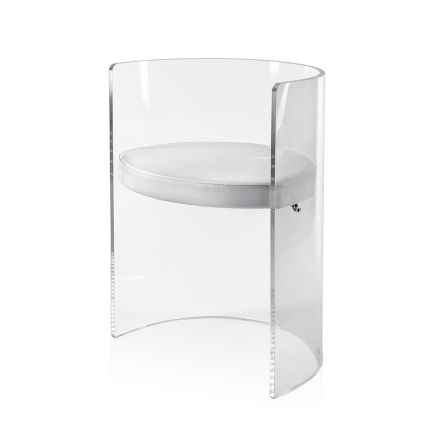 Poltroncina Elegante in Plexiglass Trasparente Made in Italy - Rachele Viadurini