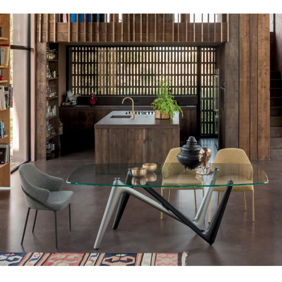 Poltroncina in Metallo e Seduta in Tessuto Riciclato Made in Italy - Salvia Viadurini