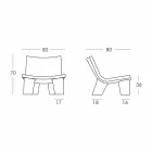 Poltroncina lounge bianco e nero Slide Low Lita Anniversary made Italy Viadurini