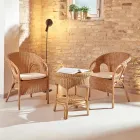 Poltroncina Outdoor in Midollino con Cuscino Seduta – Nathaniel Viadurini