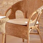 Poltroncina Outdoor in Midollino con Cuscino Seduta – Nathaniel Viadurini