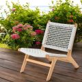 Poltroncina Relax da Esterno in Teak ed Intreccio in Corda - Arjuna
