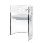 Poltroncina Trasparente in Plexiglass e Seduta Imbottita Made in Italy - Caelia Viadurini