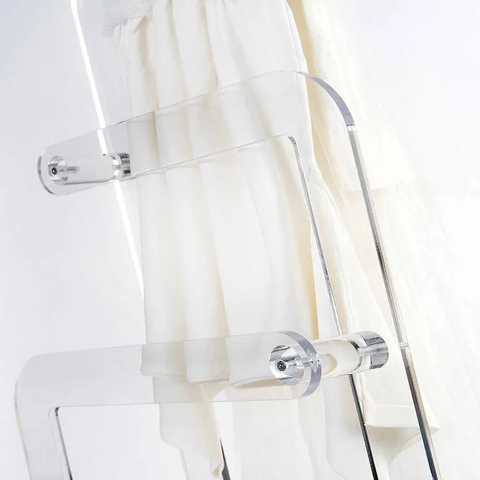 Porta asciugamani da bagno, in plexiglass PMMA Zanica Viadurini