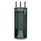 Porta Attrezzi con 3 Utensili per il Camino in Metallo Made in Italy - Bazar Viadurini
