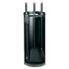 Porta Attrezzi con 3 Utensili per il Camino in Metallo Made in Italy - Bazar Viadurini