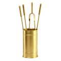 Porta Attrezzi da Camino in Ottone 4 Pezzi Made in Italy - Giraffa