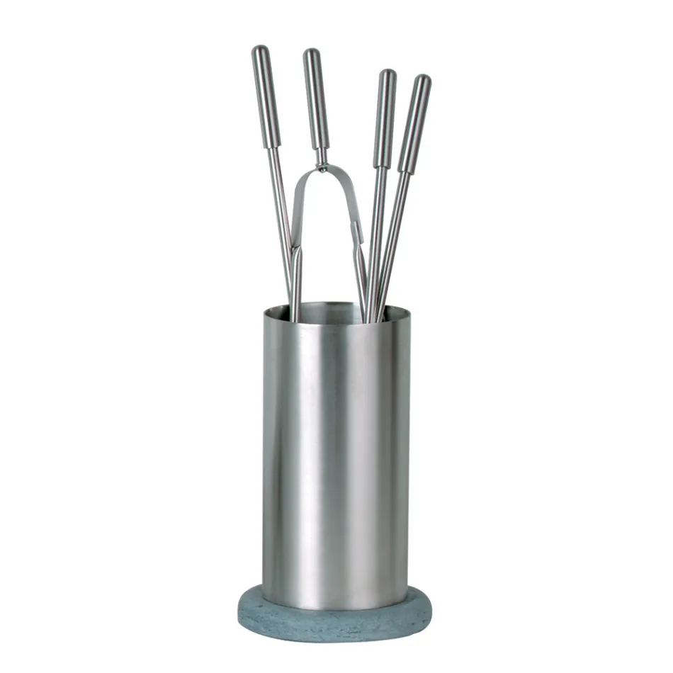 Porta Attrezzi in Acciaio Inox con 4 Accessori Made in Italy - Zaino Viadurini
