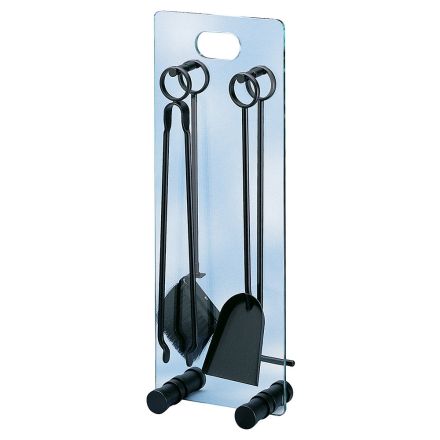 Porta Attrezzi in Cristallo Temperato con 4 Accessori Made in Italy - Zebra Viadurini