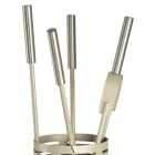 Porta Attrezzi per il Camino con 4 Utensili Inclusi Made in Italy - Merlo Viadurini