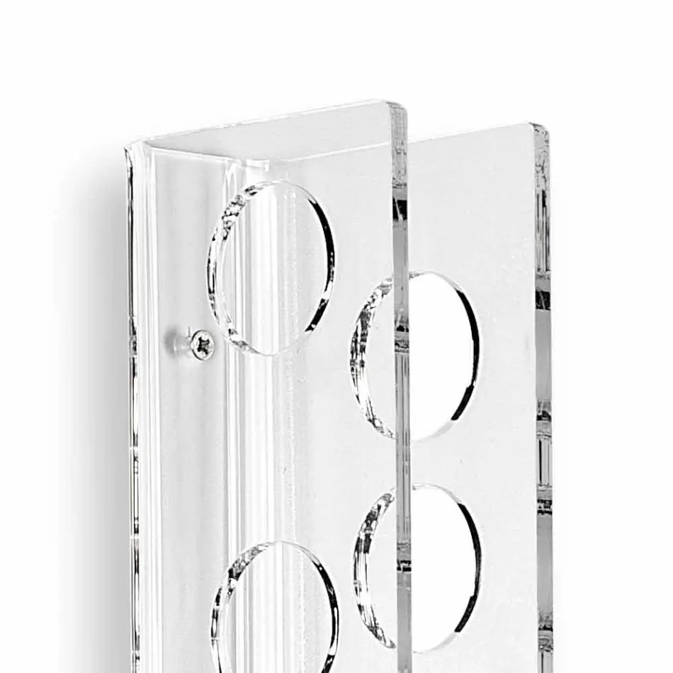 Porta bottiglie da muro trasparente Baby small L6xH60xP11cm Viadurini