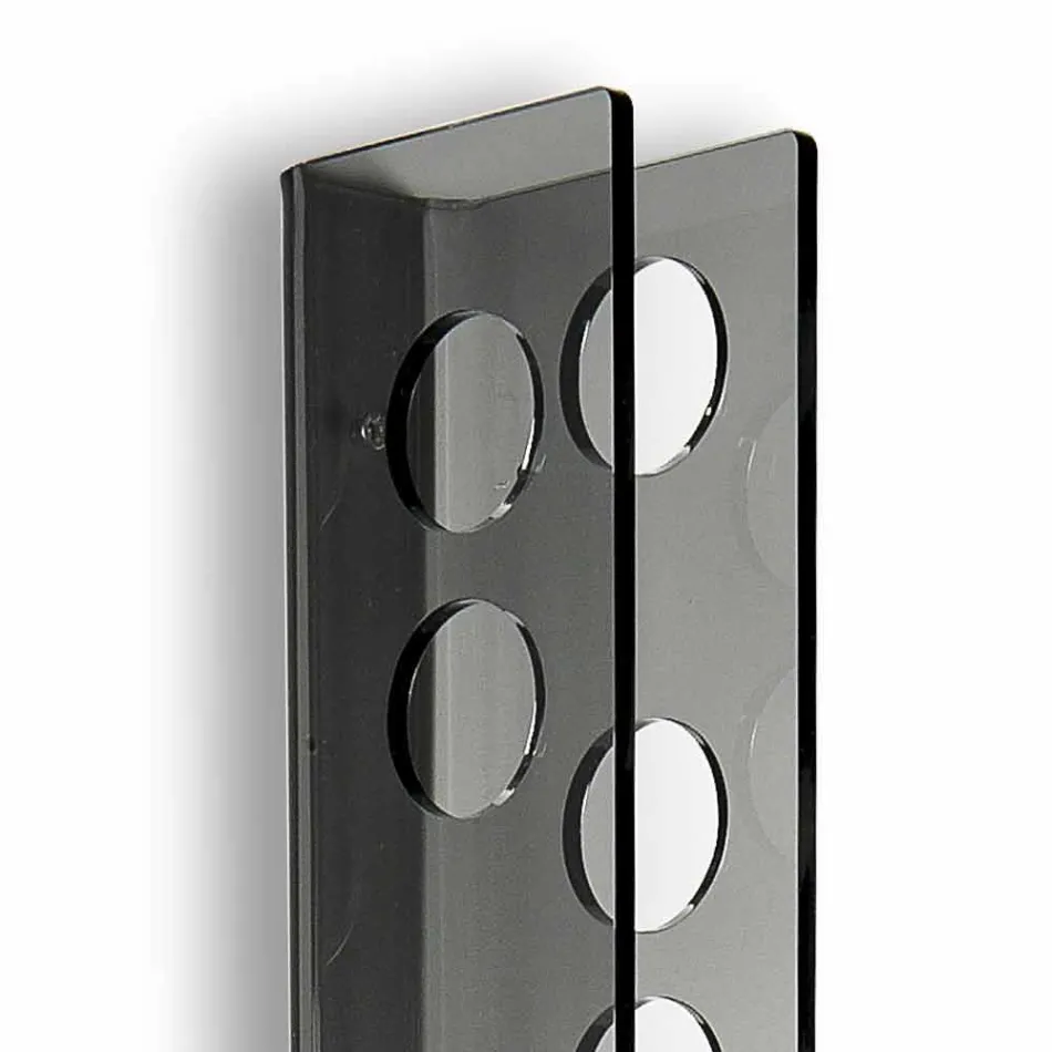 Porta bottiglie da parete fumé Baby Big L6xH100xP11cm, design moderno Viadurini