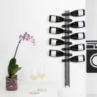 Porta bottiglie da parete fumé Baby Big L6xH100xP11cm, design moderno Viadurini