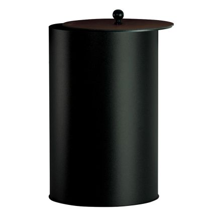 Porta Pellet Cilindrico con Coperchio in Diverse Finiture Made in Italy - Fenicottero Viadurini
