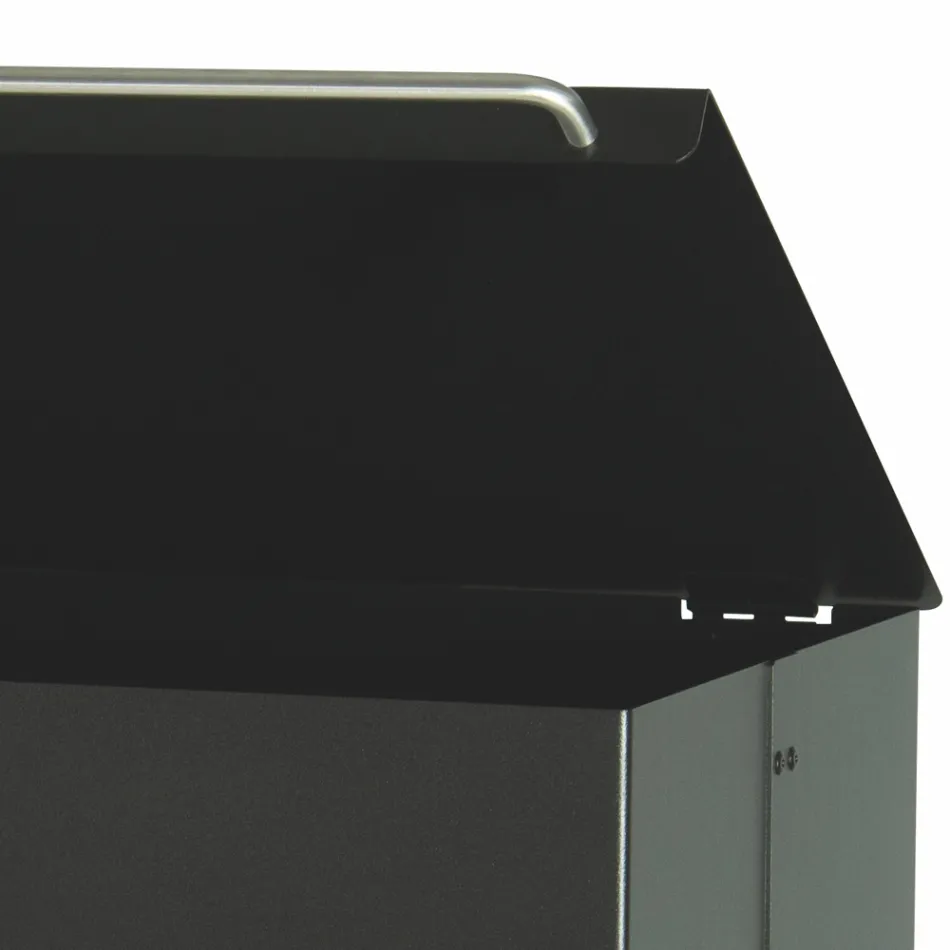 Porta Pellet in Metallo con Ruote e Coperchio Made in Italy - Gazza Viadurini