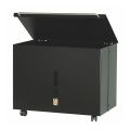 Porta Pellet in Metallo con Ruote e Coperchio Made in Italy - Gazza