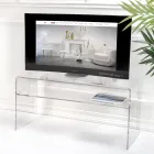 Porta Tv da Soggiorno in Plexiglass Trasparente Made in Italy - Giuliette Viadurini