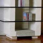 Porta Tv hi-fi in pietra e cristalli dal design moderno Xeni Viadurini