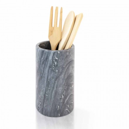 Porta Utensili da Cucina in Marmo Bianco Grigio o Nero Made in Italy - Tulvio Viadurini