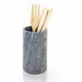 Porta Utensili da Cucina in Marmo Bianco Grigio o Nero Made in Italy - Tulvio