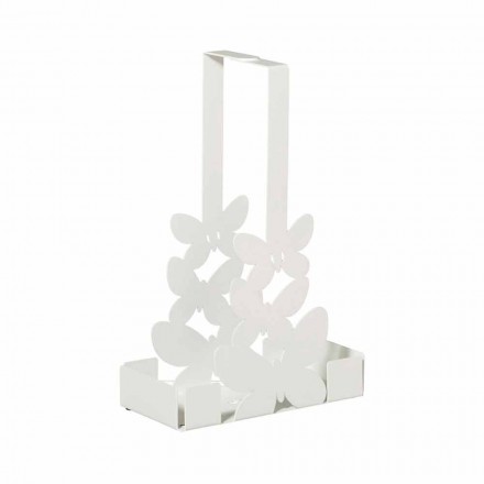 Portabicchieri Doppio in Ferro Bianco, Beige o Avorio Made in Italy – Leida Viadurini