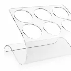 Portabottiglie da Appoggio per 6 Bottiglie in Plexiglass Trasparente - Tanatin Viadurini