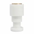 Portacandele Basso in Marmo Bianco di Carrara e Ottone Made in Italy - Benton Viadurini