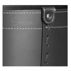 Portalegna cilindrico in cuoio rigenerato con ruote Tonda Firestyle Viadurini