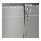 Portalegna cilindrico in cuoio rigenerato con ruote Tonda Firestyle Viadurini