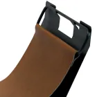Portalegna con Manici Laterali in Ecopelle Marrone Made in Italy - Farfalla Viadurini