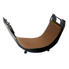 Portalegna con Manici Laterali in Ecopelle Marrone Made in Italy - Farfalla Viadurini