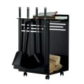 Portalegna con Porta Attrezzi con 4 Accessori Intergrati Made in Italy - Gufo