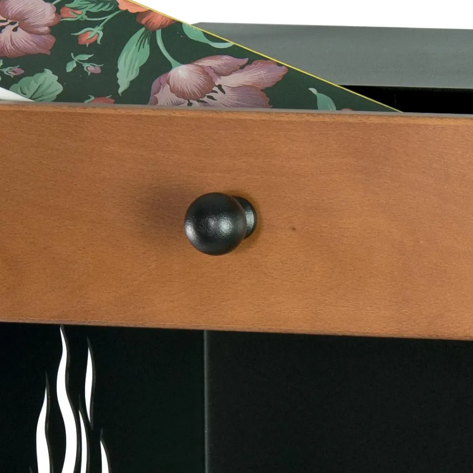Portalegna con Ruote e Cassetto Superiore Made in Italy - Polare Viadurini