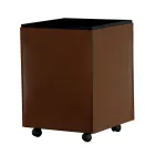 Portalegna di 2 Misure in Ecopelle Marrone Made in Italy - Formica Viadurini