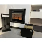 Portalegna di Design Moderno da Interno in Acciaio Nero Made in Italy - Libeccio Viadurini